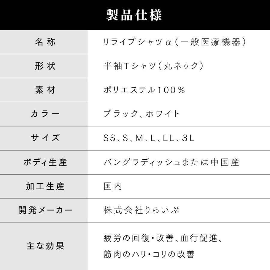 リライブシャツα 着る医療機器 リカバリーウェア 一般医療機器