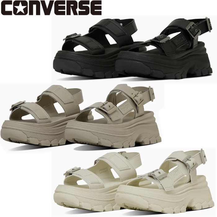 CONVERSE �R���o�[�X �T���_�� ALL STAR TREKWAVE SANDAL ���f�B�[�X �I�[���X�^�[ �g���b�N�E�G�[�u �T���_�� �C ���� �u���b�N �� �x�[�W�� �z���C�g ��