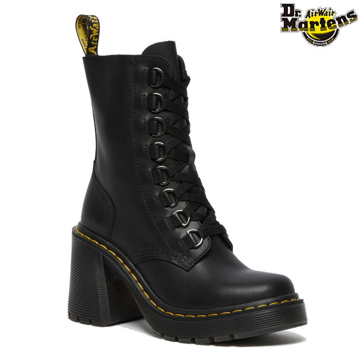 Dr.Martens ドクターマーチン レディース ブーツ チェスニー 8 タイ ブーツ CHESNEY 8 TIE BOOT ヒール レザー 厚底 レースアップ 26701001｜reload-ys