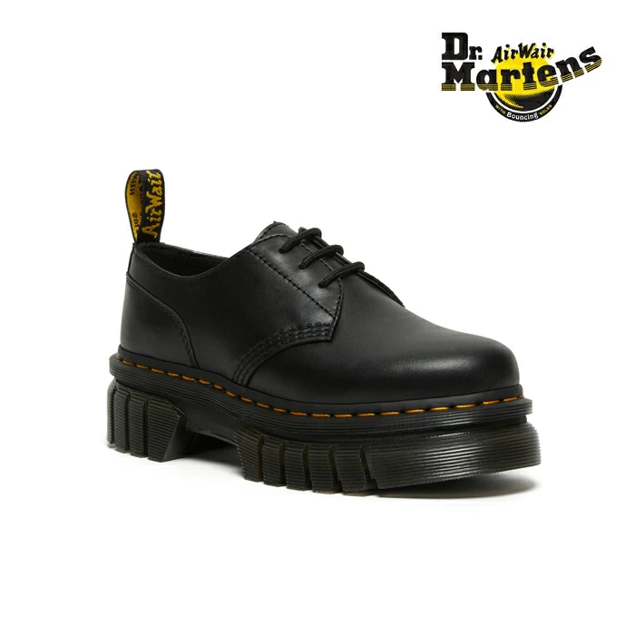 Dr.Martens ドクターマーチン オードリック 3ホールシューズ Audrick 3 Eye Shoe 27147001 厚底 3ホール イエローステッチ｜reload-ys