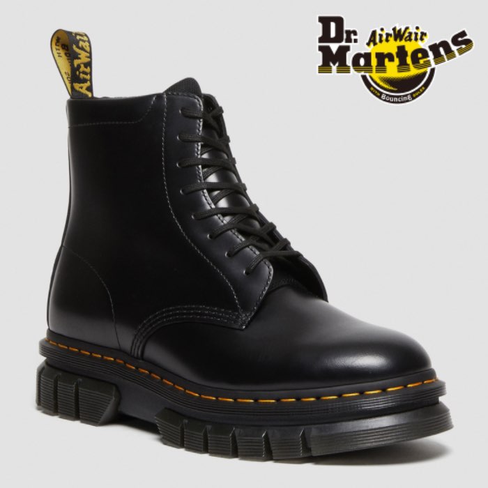 Dr.Martens ドクターマーチン 27833001 RIKARD POLISHED SMOOTH 8I 8 ホール ブーツ ブラック 靴 厚底 ショートブーツ カジュアル 本革 おしゃれ｜reload-ys