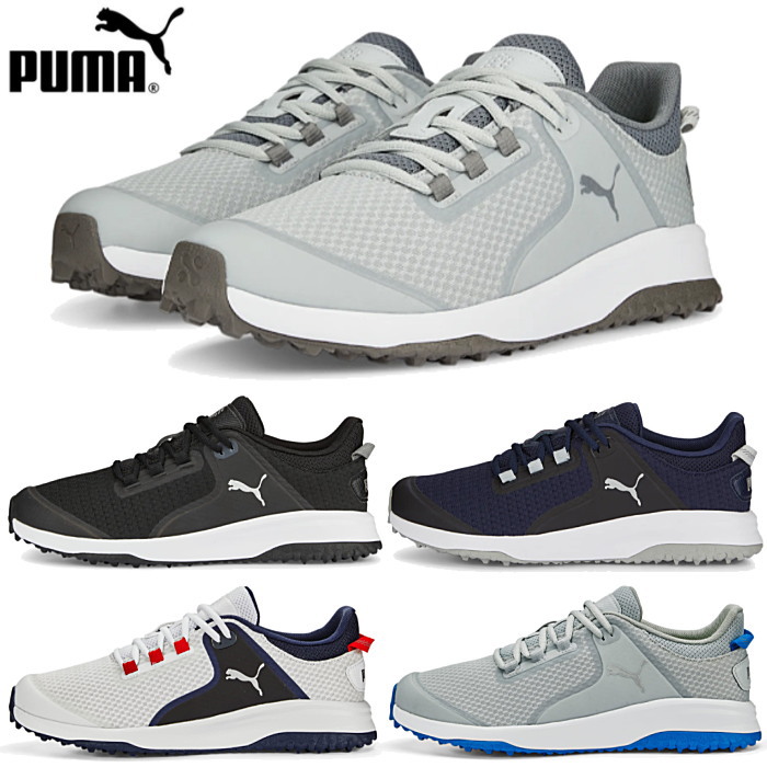 PUMA プーマ メンズ ゴルフシューズ フュージョン グリップ ラバーソール スパイクレス シューズ 軽量 377527