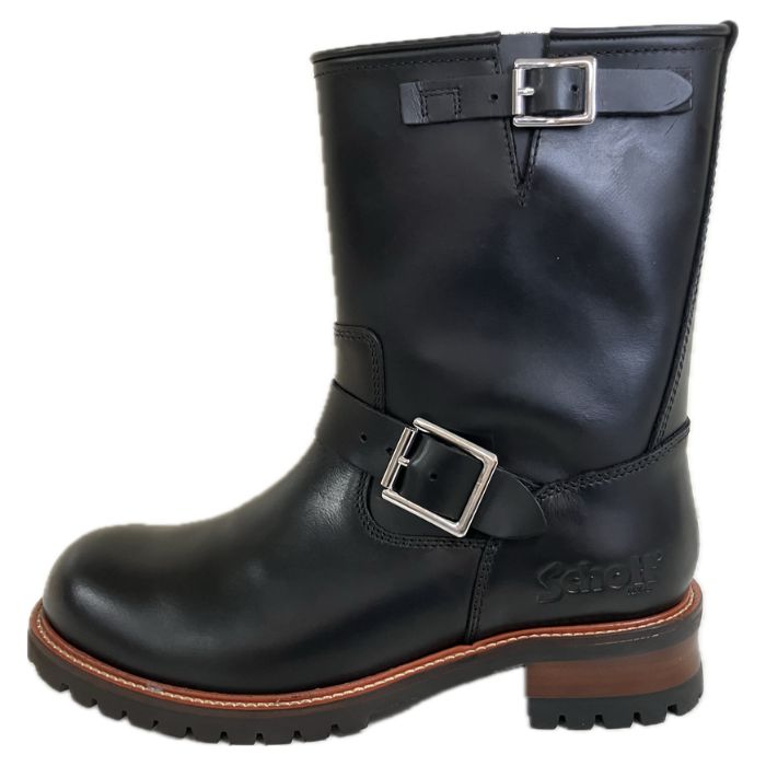 Schott ショット S28001 エンジニア ブーツ Engineer Boots Long メンズ エンジニアブーツ 靴 バイカー バイク乗り ブラック 黒 本革 ロングブーツの画像