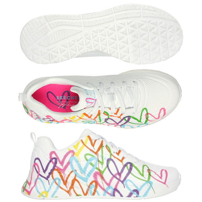 SKECHERS（スケッチャーズ） レディース スニーカー ウノ ライト ハート オブ ハーツ UNO LITE HEART OF ...