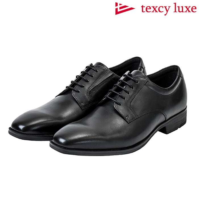 Texcy luxe テクシーリュクス ビジネススニーカー 2E 紐　黒　靴 texcy luxe テクシーリュクス ビジネスシューズ 本革 3E 黒