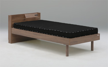 高級 ベッド シングル S 990×2120×700mm シンプル 棚 すのこ 幅木よけ