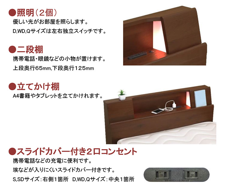 高級 ベッド クイーンサイズ Q 1630×2120×800mm シンプル モダン 高さ
