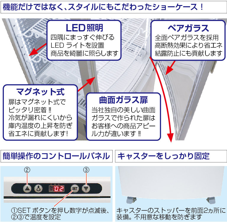 機能だけではなく、スタイルにもこだわったショーケース！