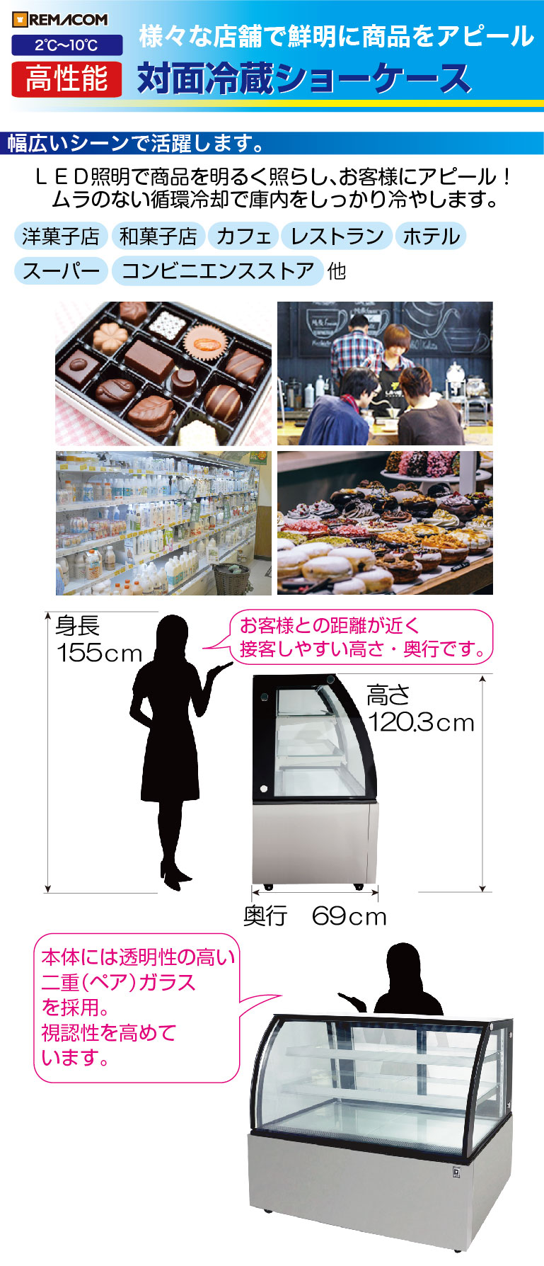 業務用厨房機器メーカーのレマコム - 対面冷蔵ショーケース｜Yahoo