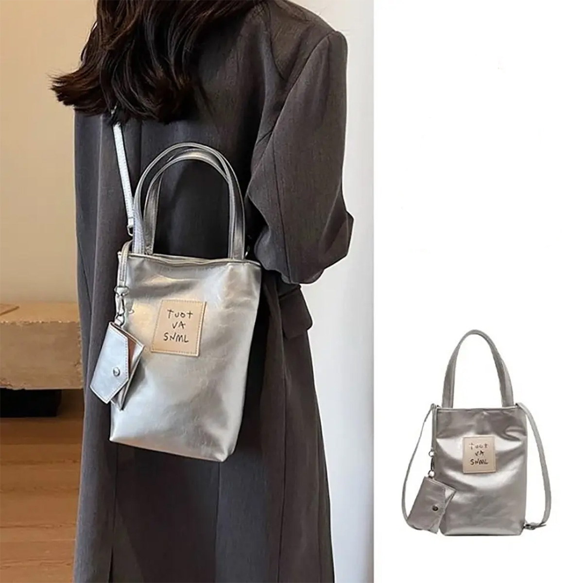 ショルダーバッグ レディース 軽い 斜め掛け 縦型 カジュアル 手提げ