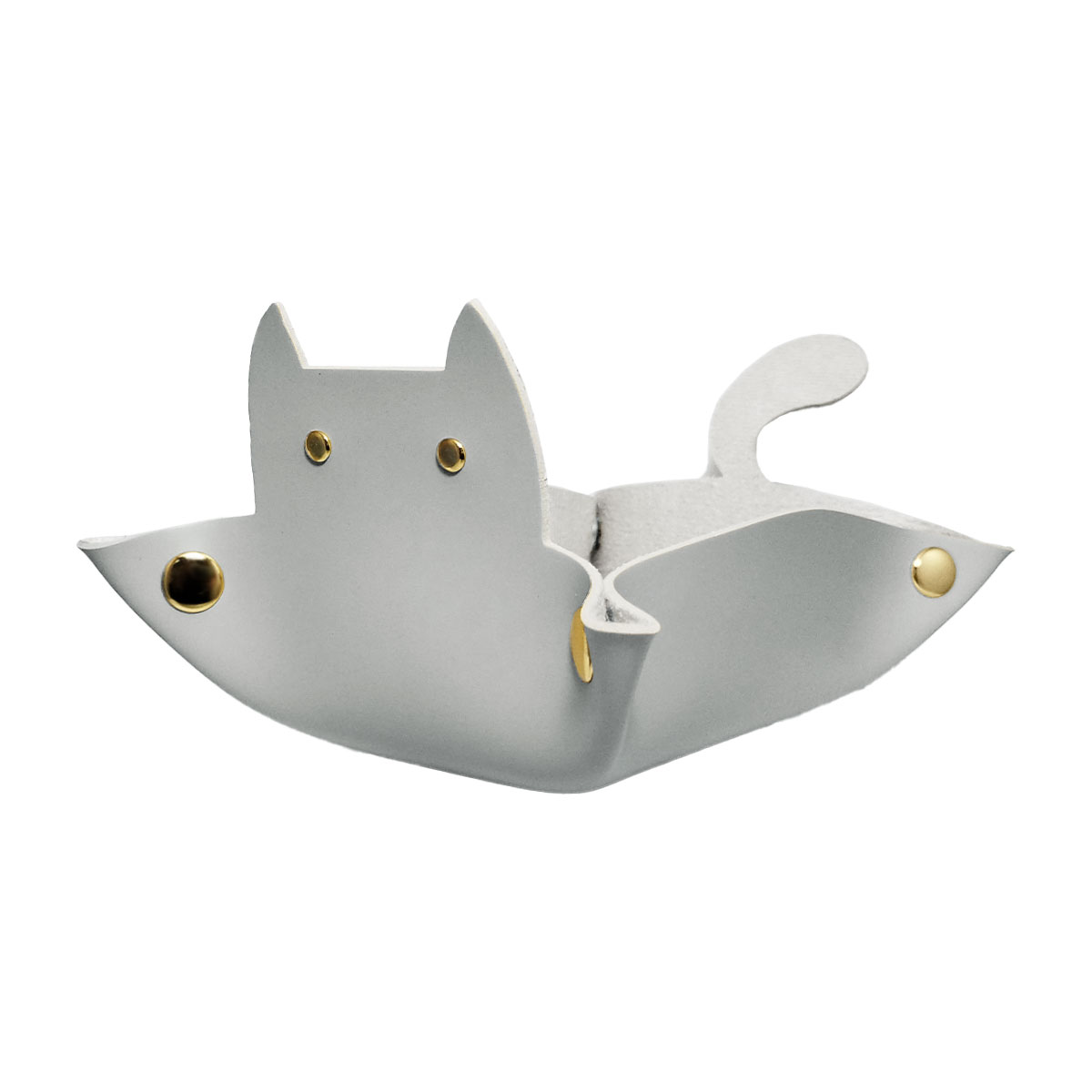 猫 小物入れ かわいい メガネケース トレイ レザー 折り畳み 革