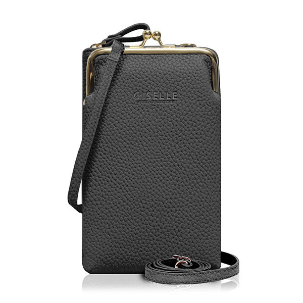 スマホポーチ ショルダーポーチ レディース 財布 お財布ポシェット バッグ ポシェット ポーチ がまぐち がま口 肩掛け 縦型 ネコポス便送料無料 | GISELLE | 01