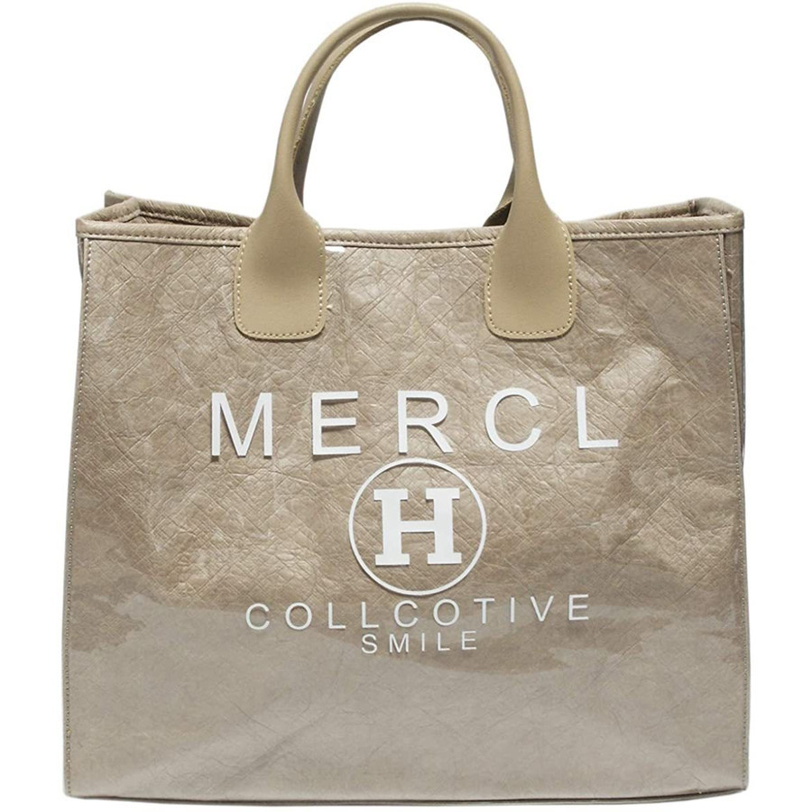 トートバッグ レディース 大容量 軽い ビニール バッグ おしゃれ ロゴ