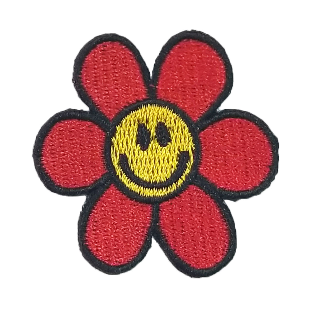 ワッペン アップリケ 花 フラワー スマイル おしゃれ アイロン 接着