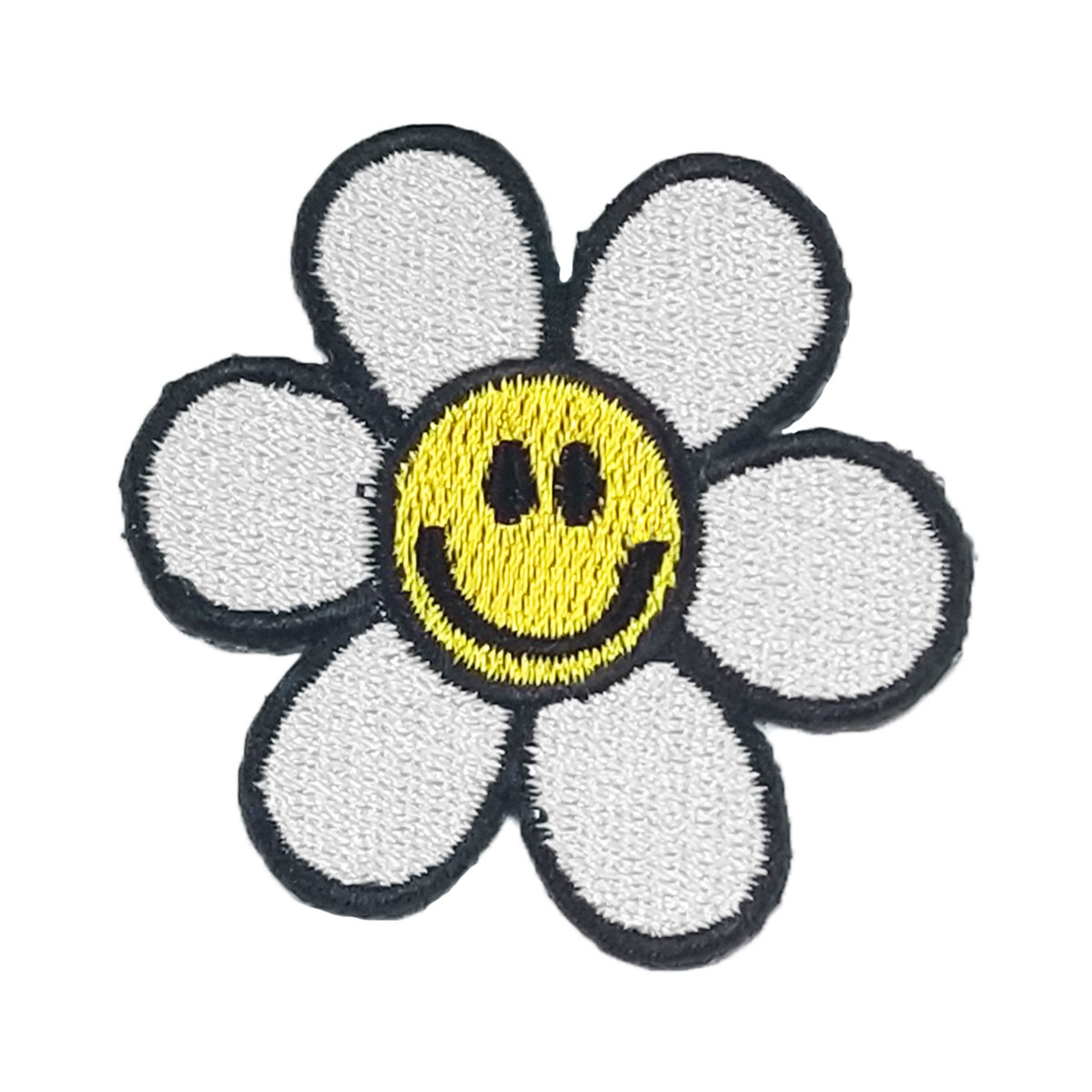 ワッペン アップリケ 花 フラワー スマイル おしゃれ アイロン 接着