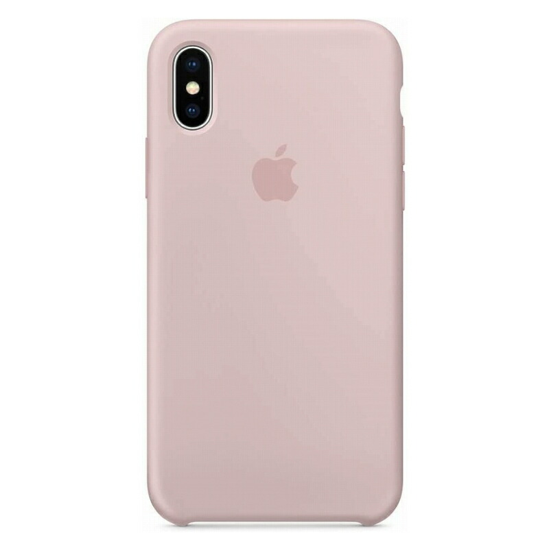 iPhone X   XS  Apple シリコンケース ピンクアップル 10 アイフォーン ケース カバー シンプル 無地 ワイヤレス充電対応 純正  アウトレット MQT62FE