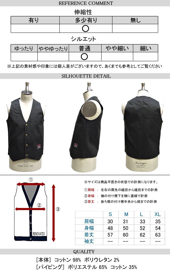 BEN DAVIS（ベンデイビス） ワークベスト ベスト ベンデイヴィス定番