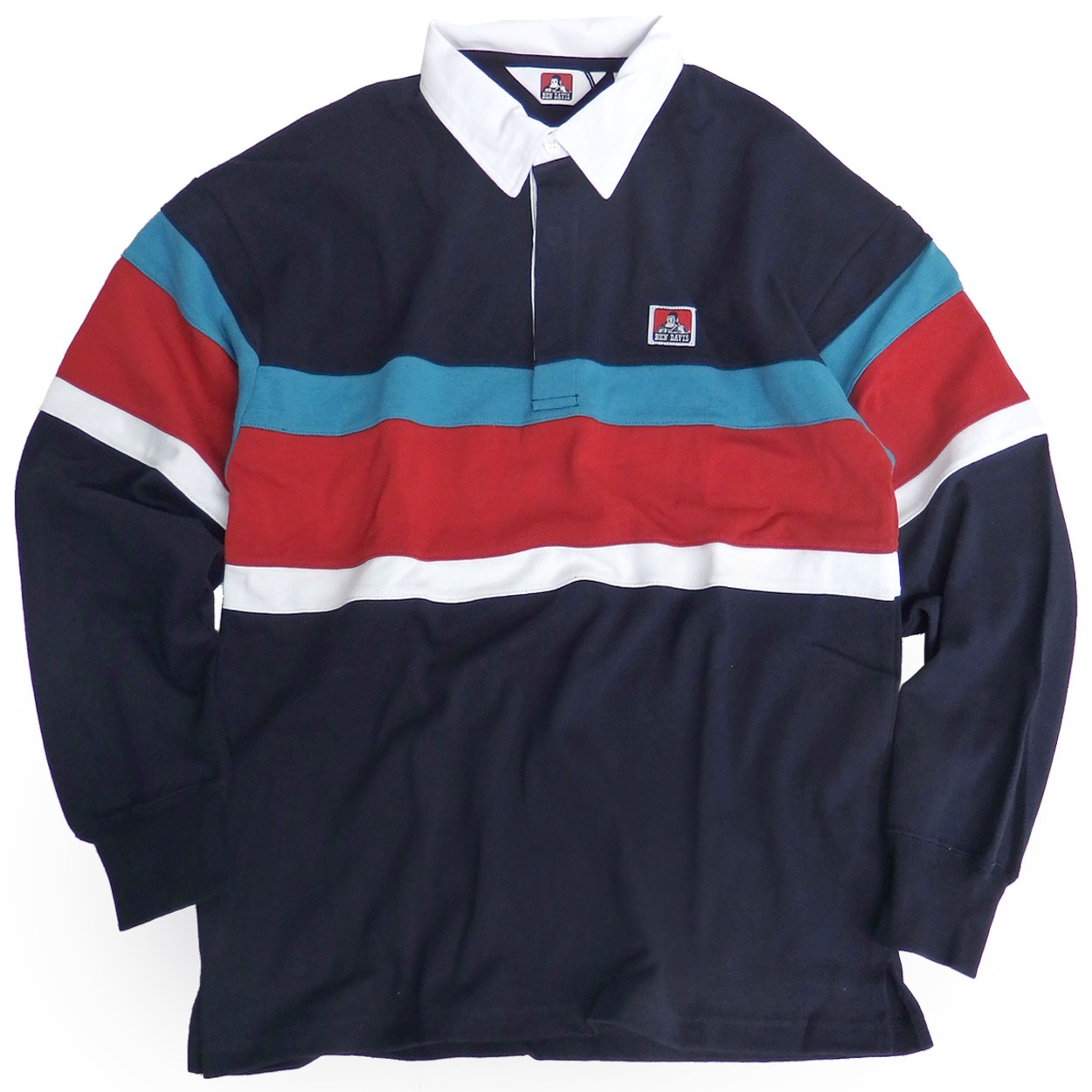 BEN DAVIS シャツ 切り替え ラガーシャツ メンズ 長袖シャツ ベン