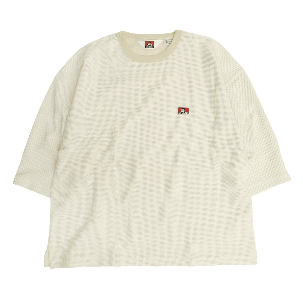 BEN DAVIS Tシャツ ベンデイビス ゴリラアイコン ワッフルTシャツ 七分袖 ビッグシルエット メンズ ワイドTシャツ サーマル 7分袖  ビッグT BEN-1592