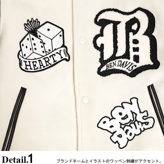 BEN DAVISスタジャン BEN DAVIS（ベンデイビス） ジャケット 2023 ワッペン 刺繍 スタジアム