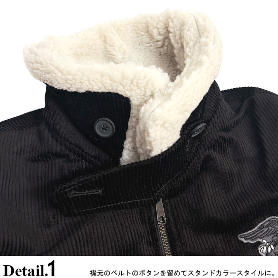 BEN DAVIS（ベンデイビス） ジャケット ボア襟 コーデュロイ ジップ