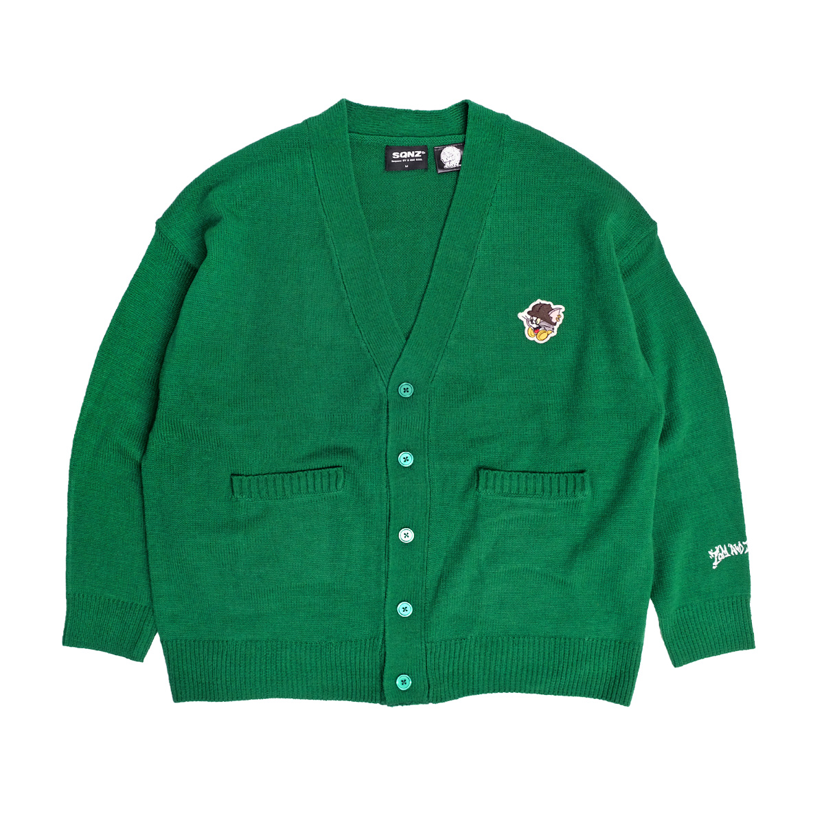 トムとジェリー カーディガン TOM and JERRY SEQUENZ 2023 ワンポイント ワッペン ニット カーデ トムジェリ CAL ...