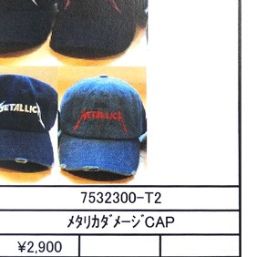 METALLICA キャップ メタリカ 帽子 ロゴ刺繍 ダメージキャップ