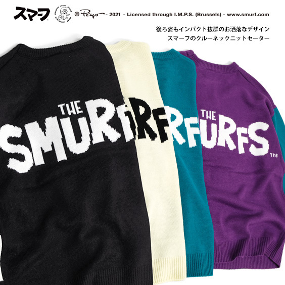スマーフ様❤︎ スマーフ セーター THE SMURFS インパクト キャラクターイラスト