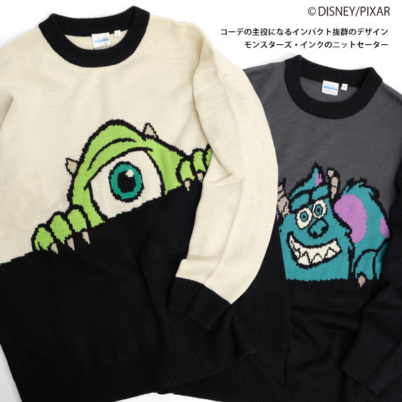 モンスターズ・インク/セーター Monsters, Inc./クルーネックニット