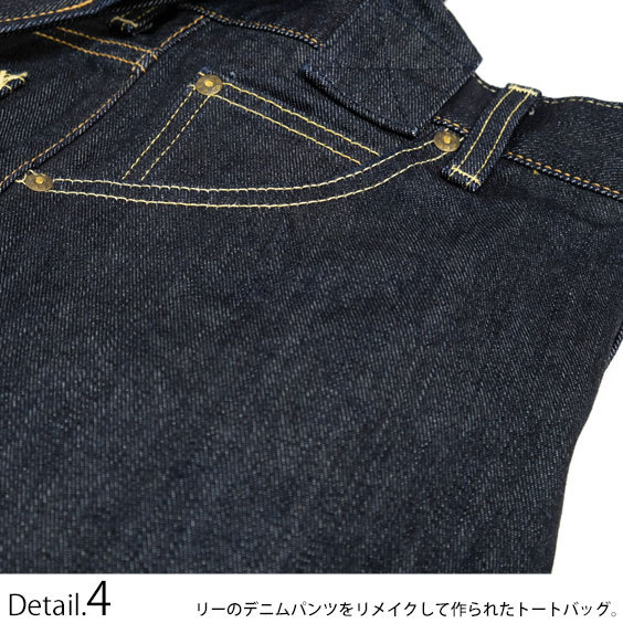Lee（リー） バッグ リメイク デニム ライダース トートバッグ メンズ