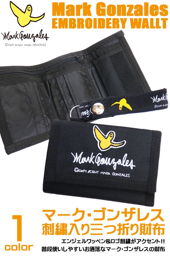 Mark Gonzales マークゴンザレス 財布 エンジェル ワッペン 三