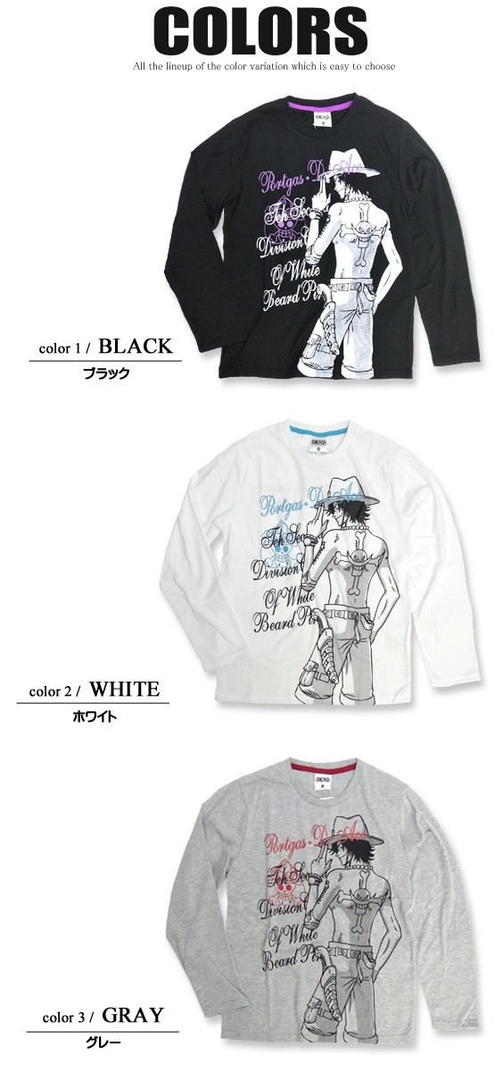 ONE PIECE Tシャツ エース ワンピース グッズ エースがプリントされた