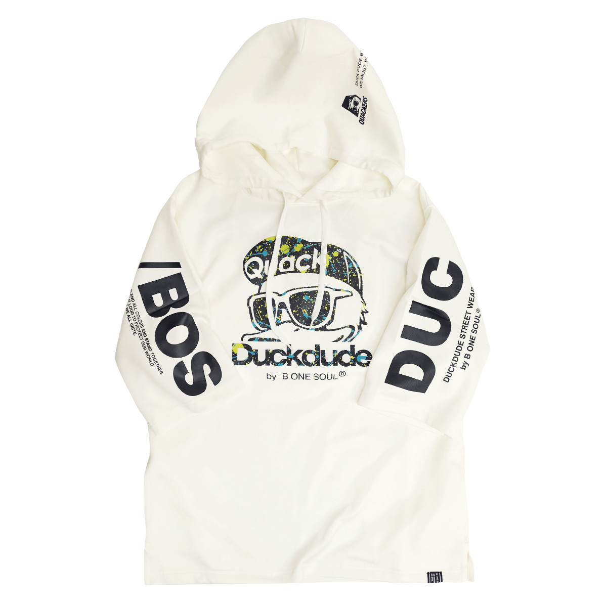 Duck Dude パーカー ダックデュード 21ss スプラッシュ アヒル ロゴプリント 7分袖パーカー メンズ ペンキ柄 フードtシャツ 七分袖 フーディー Pko 004 Pko 004 Renovatio 通販 Yahoo ショッピング