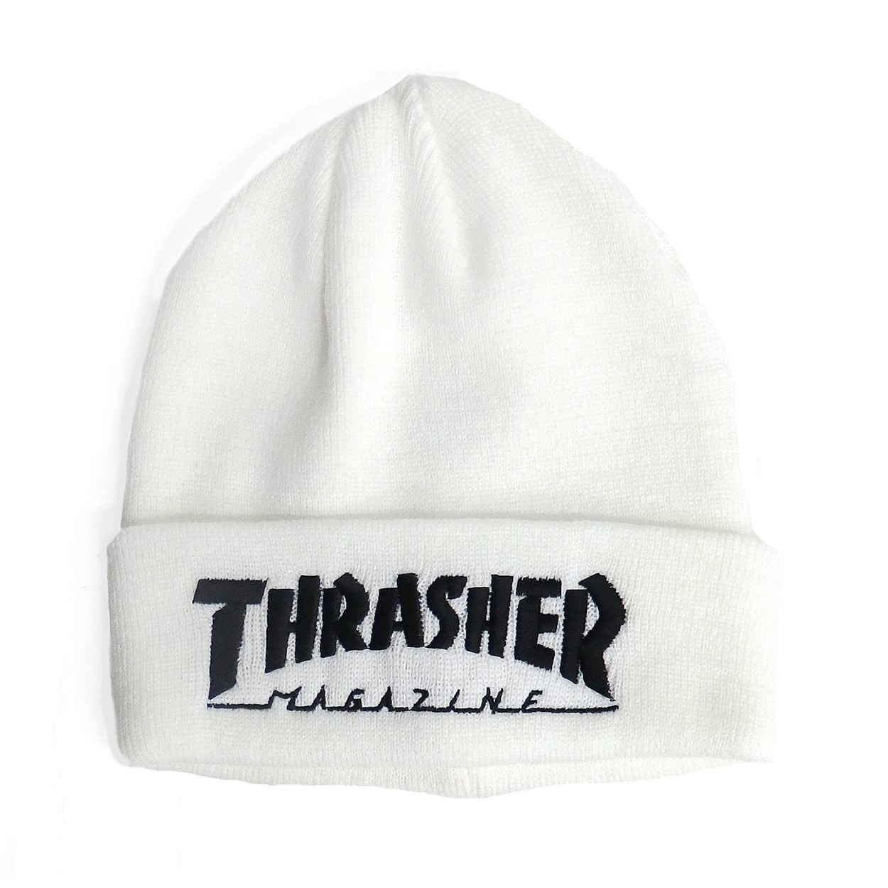 THRASHER ニット帽 スラッシャー ニット帽 ロゴ刺繍 ニットキャップ