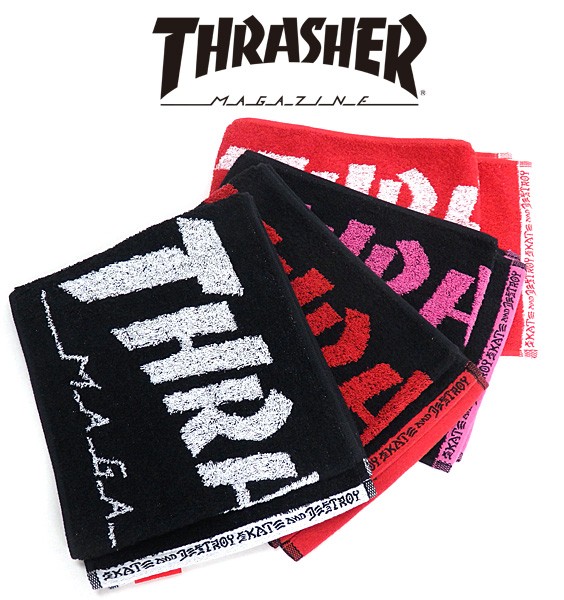 THRASHER タオル スラッシャー マフラータオル 綿素材 ブランドロゴ入り スポーツタオル スケーター 商品番号 THRASHER-1026 thrasher-1026:RENOVATIO 通販 