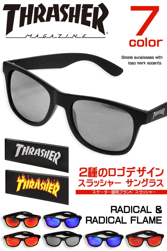 THRASHER（スラッシャー） サングラス カラーレンズグラス ロゴマーク