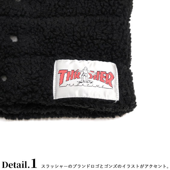 Thrasher ネックウォーマー スラッシャー ゴンズ ボアネックウォーマー スナップボタン ボア スヌード シャギーボア マフラー th K52 Thrasher 10 Thrasher 10 Renovatio 通販 Yahoo ショッピング