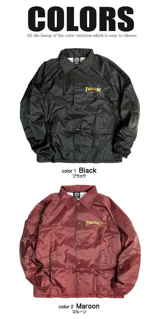 THRASHER（スラッシャー） ジャケット ペンタグラム コーチジャケット
