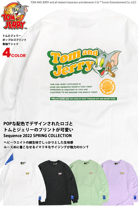 トムとジェリー Tシャツ TOM and JERRY Sequence 2022 ポップロゴ