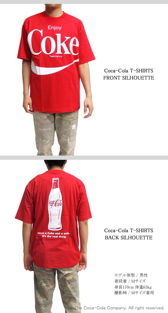 コカ・コーラ Tシャツ ボトルプリント 半袖Tシャツ Coca-Cola ロゴ