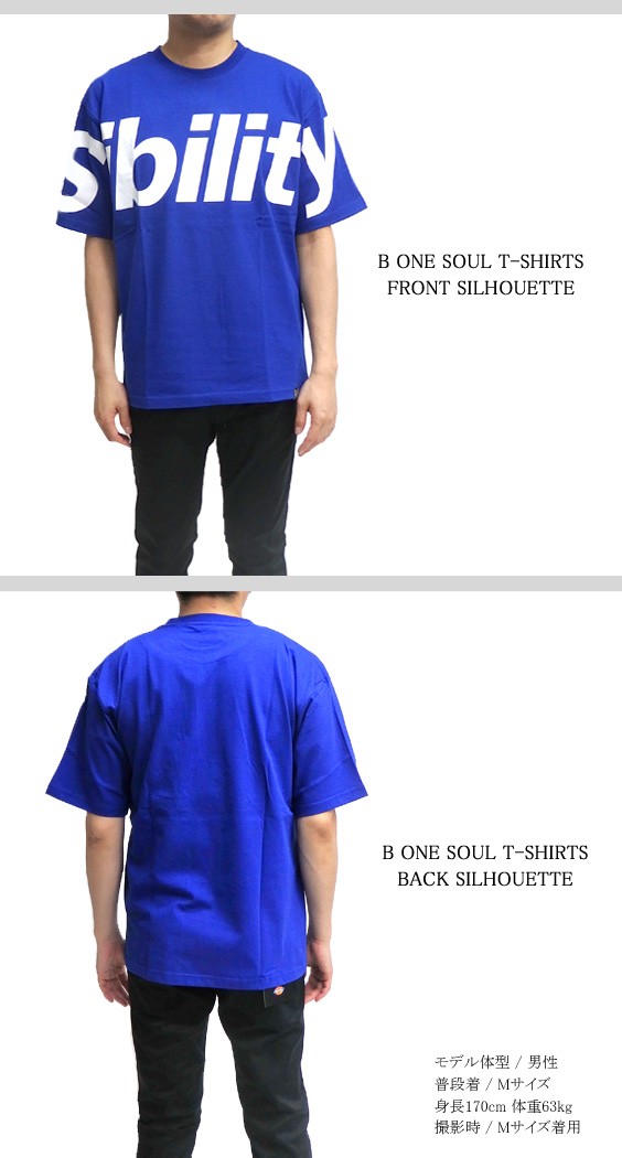 b-one-soul Tシャツ ロゴプリント 半袖Tシャツ メンズ ストリート B
