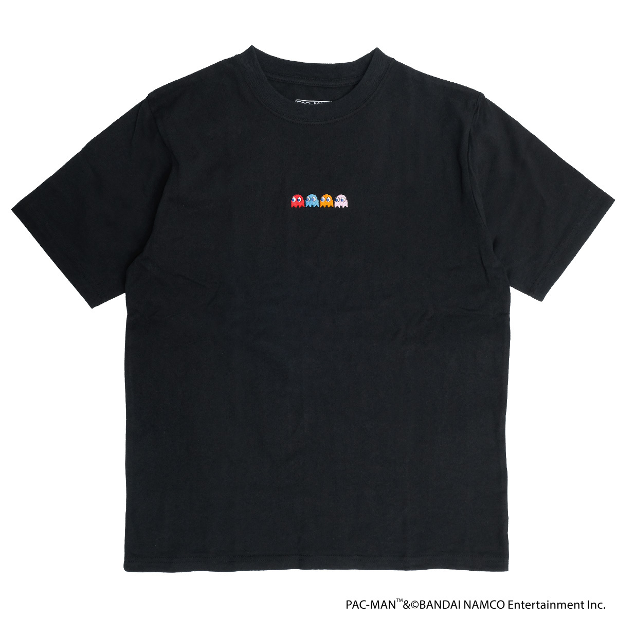PAC-MAN Tシャツ パックマン ゴースト 刺繍 半袖Tシャツ メンズ ゲーム 