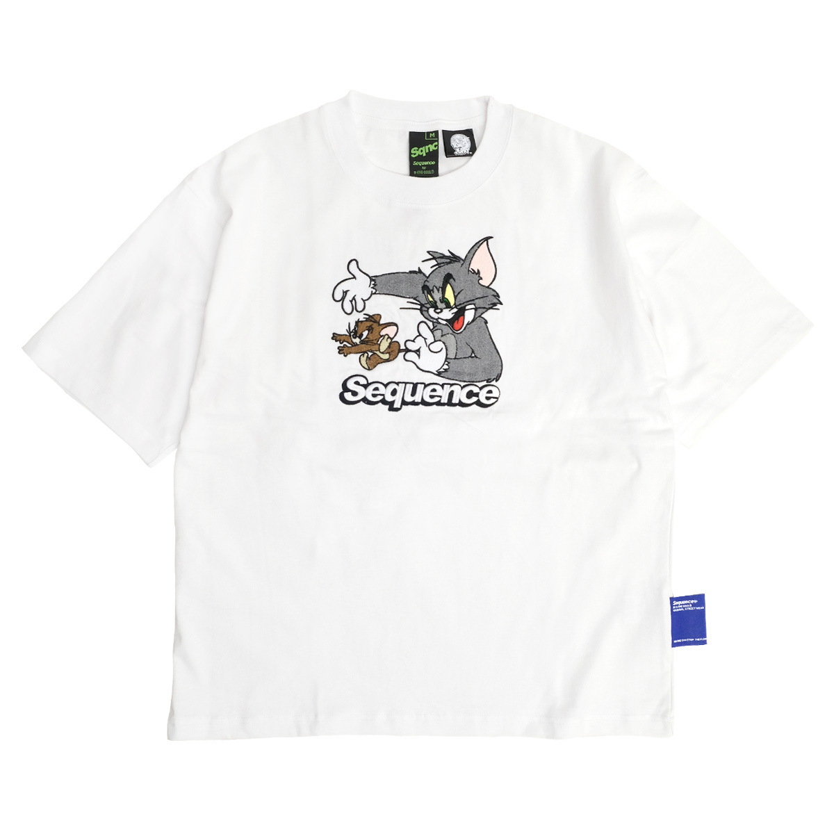 トムとジェリー Tシャツ Tom And Jerry Sequence 21ss コラボ サガラ刺繍 半袖tシャツ トム ジェリー クルーネック ネコ ネズミ Tss 525 Tss 525 Renovatio 通販 Yahoo ショッピング