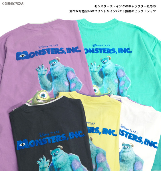 モンスターズ・インク/フェイクデザイン Tシャツ Monsters, Inc