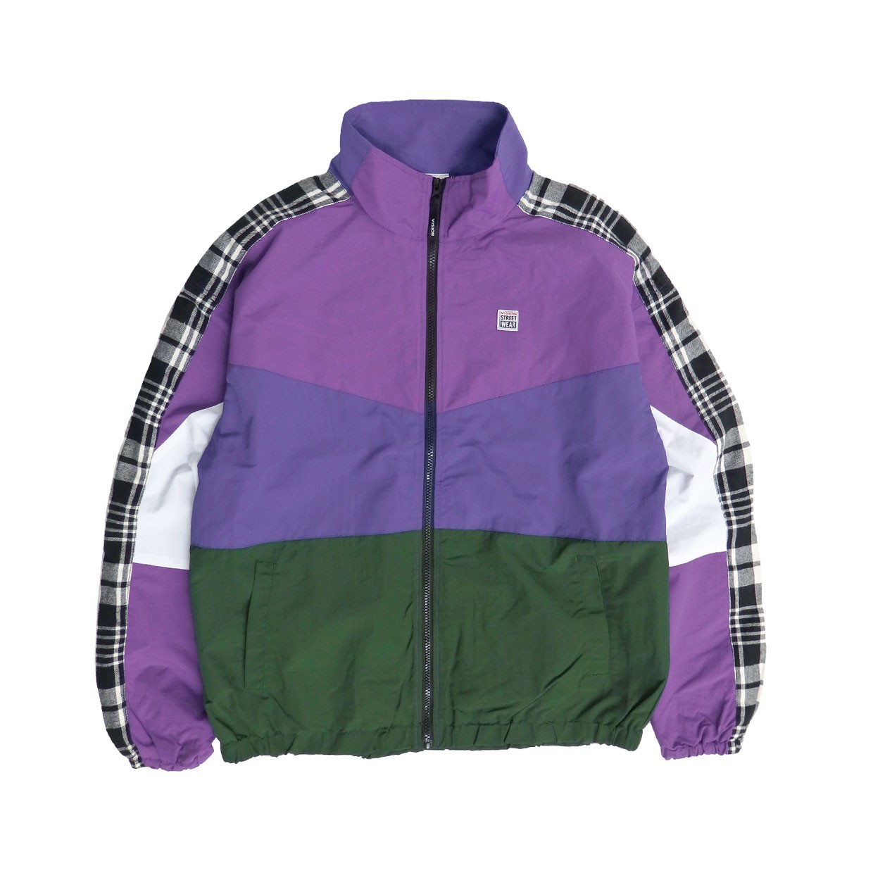 VISION STREET WEAR ジャケット チェック 切替 トラック VISION STREET WEAR ジャケット チェック 切替 トラック