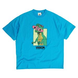 VISION Tシャツ 恐竜 プリント 半袖Tシャツ ワイドシルエット ヴィジョンストリートウェア ...