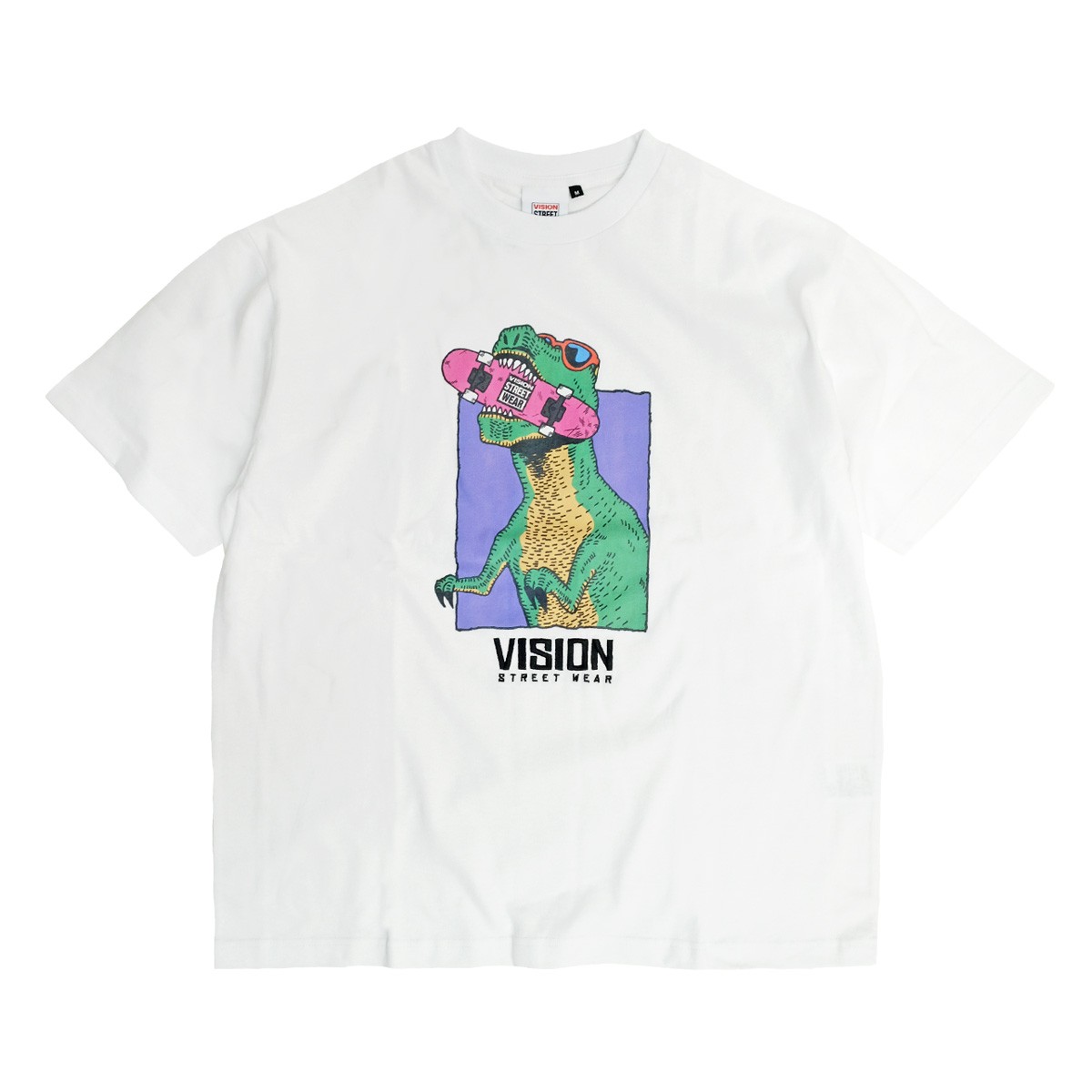Vision Tシャツ 恐竜 プリント 半袖tシャツ ワイドシルエット ヴィジョンストリートウェア スケボー 恐竜イラスト ワイドtシャツ ユニセックス Vision 231 Vision 231 Renovatio 通販 Yahoo ショッピング