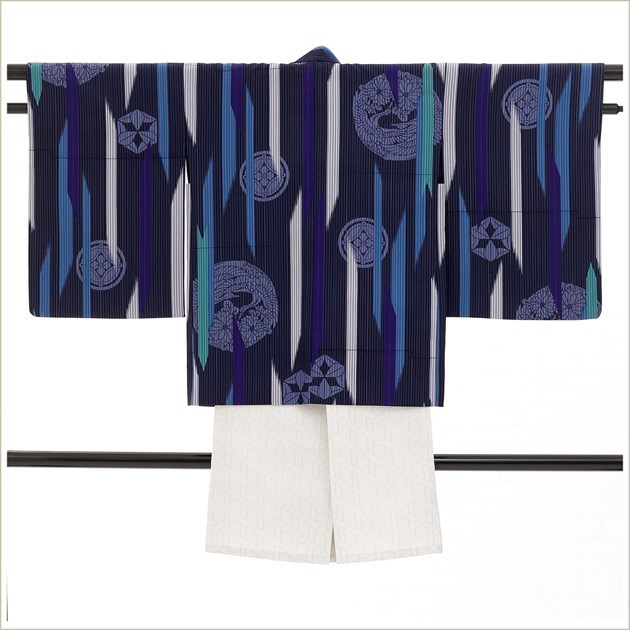 10歳 男の子 着物レンタル ジュニア 紋付袴 d1049 フルセット 小学校