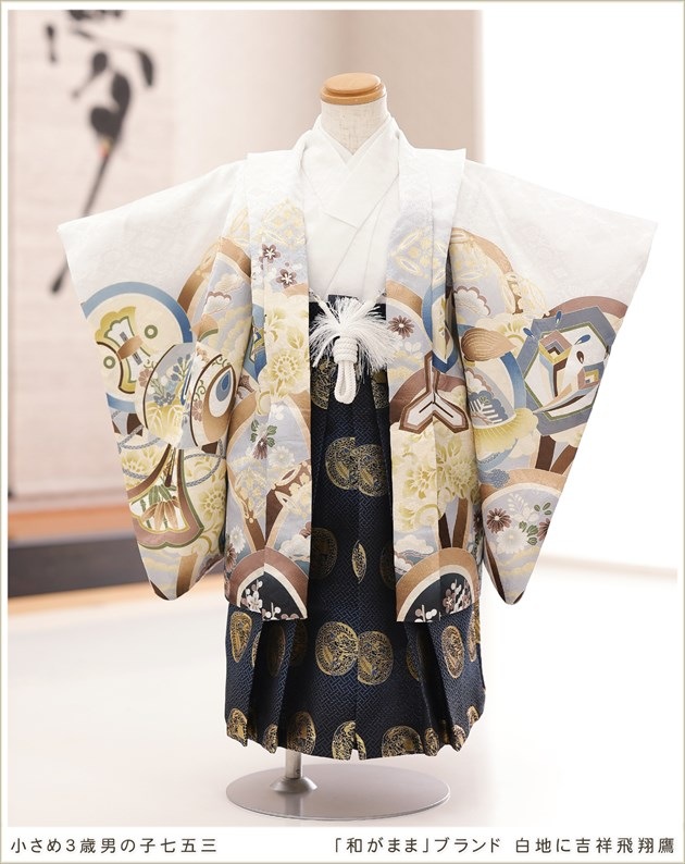 七五三男児　TA-2 2歳〜3歳 男の子 七五三レンタル 小さめサイズ 85cm前後 d2009 着物
