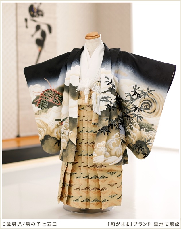 3歳 男の子 七五三 レンタル d3057 着物レンタル フルセット 753 子供